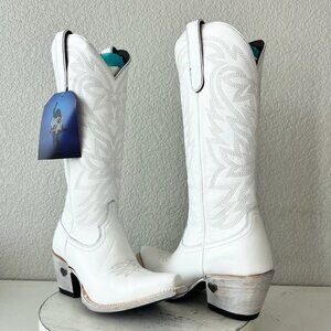 Lane MEGAN MORONEY Smokeshow Womens Cowboy Boots 9 White Western Cowgirl Tall